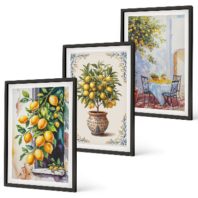 Set tablouri pentru dormitor Soarele fructelor de lămâi