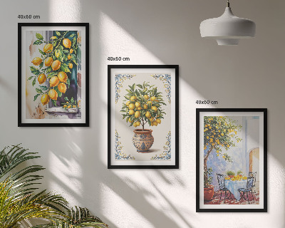 Set tablouri pentru dormitor Soarele fructelor de lămâi