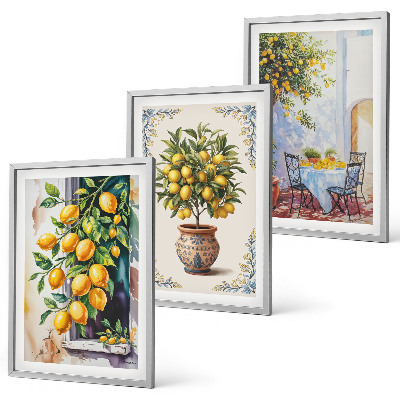 Set tablouri pentru dormitor Soarele fructelor de lămâi
