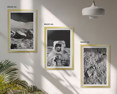Set tablouri pentru dormitor Fotografii NASA cu astronauți pe Lună