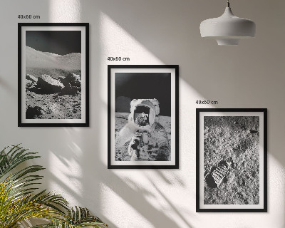 Set tablouri pentru dormitor Fotografii NASA cu astronauți pe Lună
