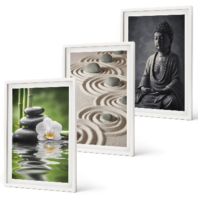 Set tablouri decorative Vedere relaxantă a lui Buddha Zen