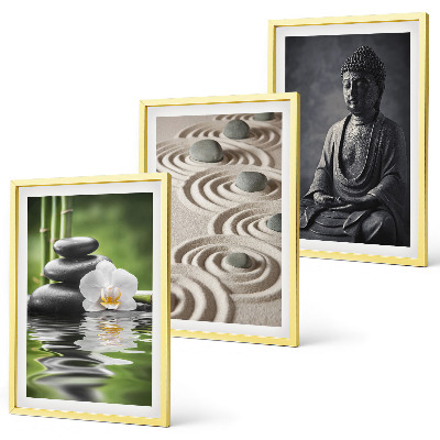 Set tablouri decorative Vedere relaxantă a lui Buddha Zen