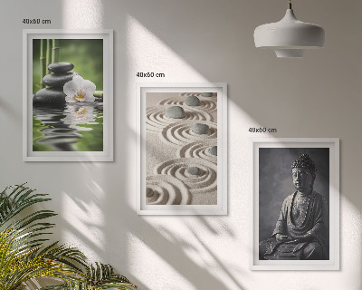 Set tablouri decorative Vedere relaxantă a lui Buddha Zen