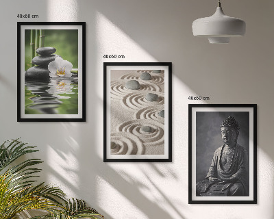 Set tablouri decorative Vedere relaxantă a lui Buddha Zen