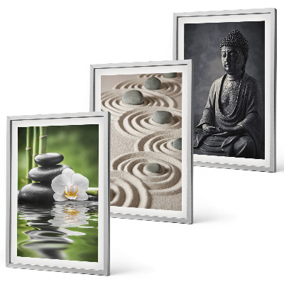 Set tablouri decorative Vedere relaxantă a lui Buddha Zen
