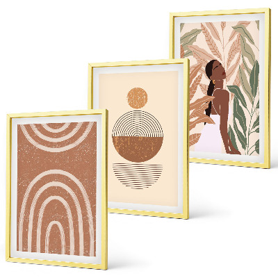Set tablouri pentru dormitor Modele și geometrie elegante ale plantelor