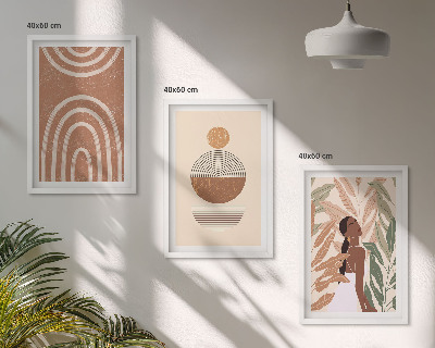 Set tablouri pentru dormitor Modele și geometrie elegante ale plantelor