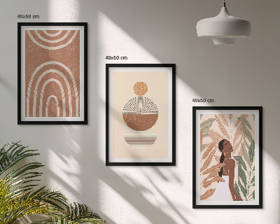 Set tablouri pentru dormitor Modele și geometrie elegante ale plantelor