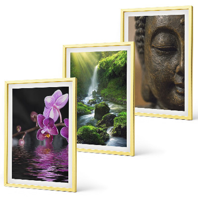 Set tablouri pentru dormitor Flori cascadă Buddha stâncă Zen