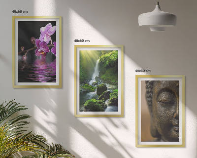 Set tablouri pentru dormitor Flori cascadă Buddha stâncă Zen