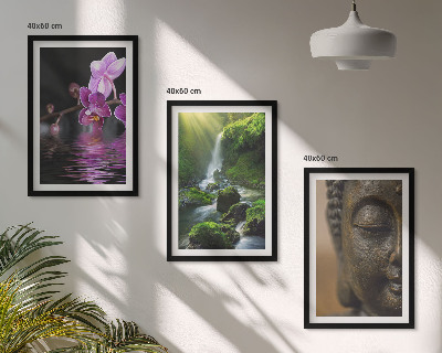 Set tablouri pentru dormitor Flori cascadă Buddha stâncă Zen