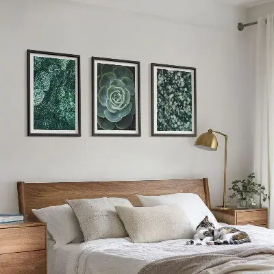 Set tablouri pentru dormitor cu model suculente