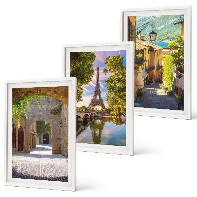 Set tablouri pentru dormitor cu grafica Străzile arhitecturii Eiffel