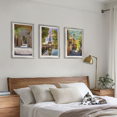 Set tablouri pentru dormitor Străzile arhitecturii Eiffel
