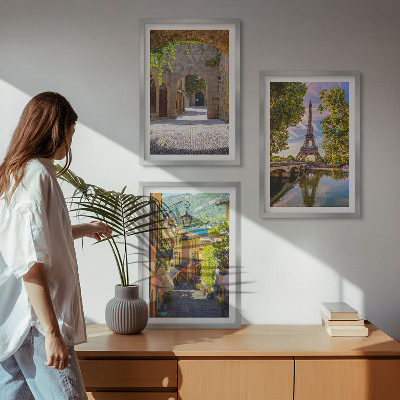 Set tablouri pentru dormitor Străzile arhitecturii Eiffel