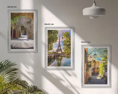 Set tablouri pentru dormitor cu grafica Străzile arhitecturii Eiffel