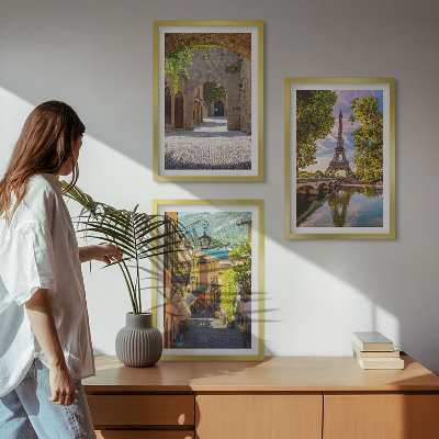 Set tablouri pentru dormitor Străzile arhitecturii Eiffel