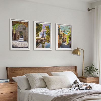 Set tablouri pentru dormitor Străzile arhitecturii Eiffel