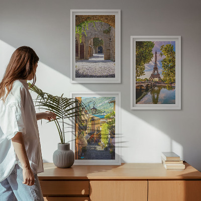Set tablouri pentru dormitor Străzile arhitecturii Eiffel