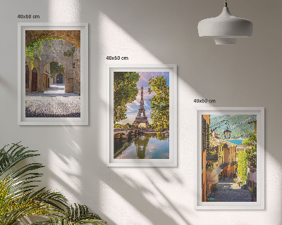 Set tablouri pentru dormitor Străzile arhitecturii Eiffel