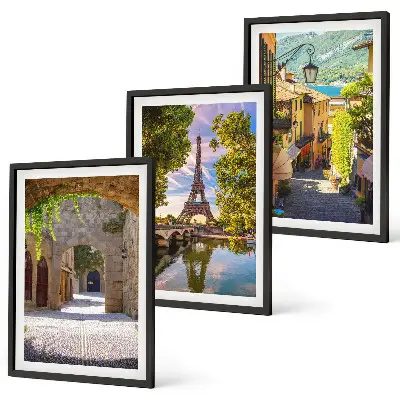 Set tablouri pentru dormitor cu grafica Străzile arhitecturii Eiffel