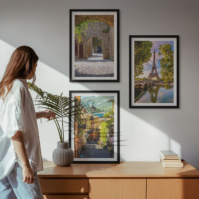 Set tablouri pentru dormitor Străzile arhitecturii Eiffel