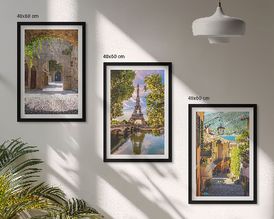 Set tablouri pentru dormitor Străzile arhitecturii Eiffel