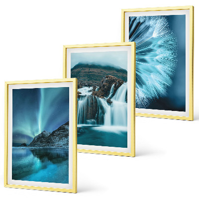 Set tablouri decorative Peisaje de iarnă cu cascade