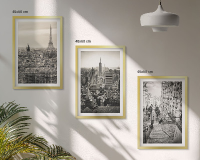 Set tablouri decorative Vederi Paris New York scări