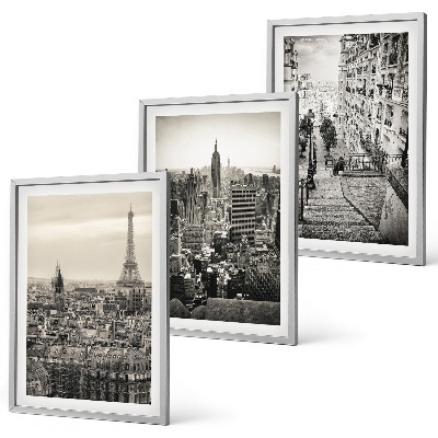 Set tablouri decorative Vederi Paris New York scări