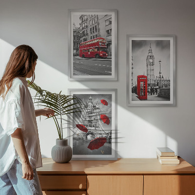 Set tablouri pentru dormitor Red Accents Londra