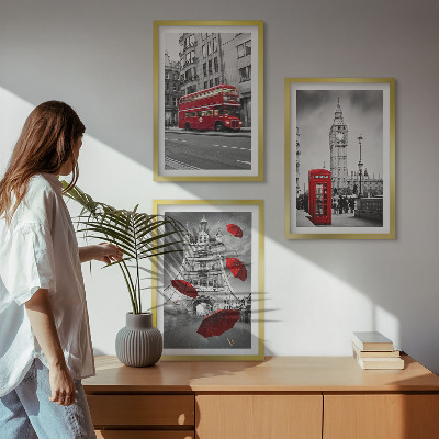 Set tablouri pentru dormitor Red Accents Londra