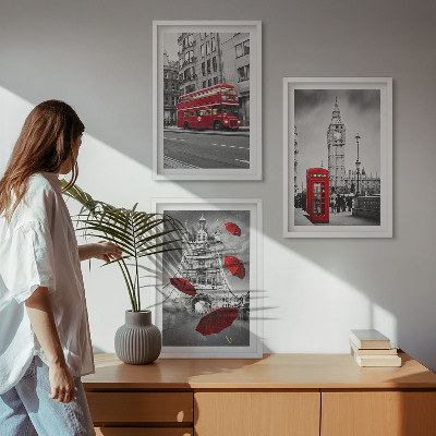 Set tablouri pentru dormitor Red Accents Londra
