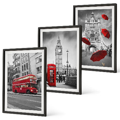 Set tablouri pentru dormitor Red Accents Londra