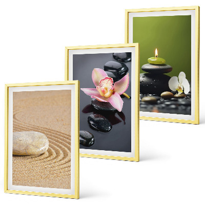 Set tablouri decorative Motive relaxante din pietre zen