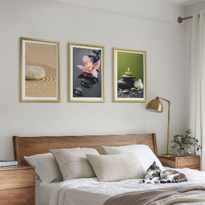 Set tablouri decorative Motive relaxante din pietre zen