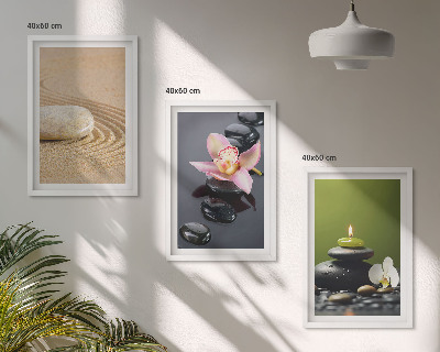 Set tablouri decorative Motive relaxante din pietre zen