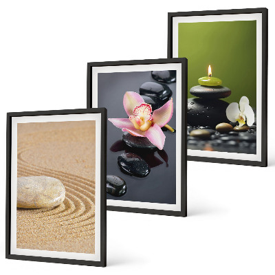 Set tablouri decorative Motive relaxante din pietre zen