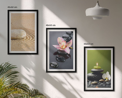 Set tablouri decorative Motive relaxante din pietre zen