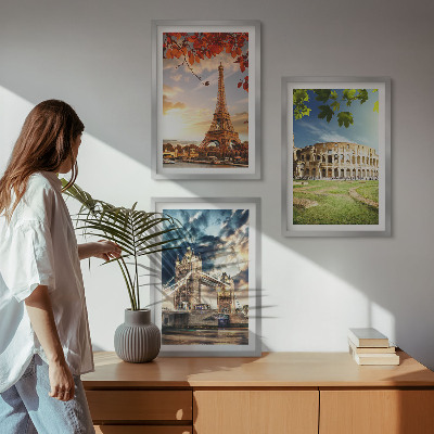 Set tablouri decorative Monumente ale Europei