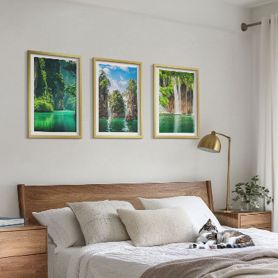 Set tablouri pentru dormitor Peisaje verzi, cascade