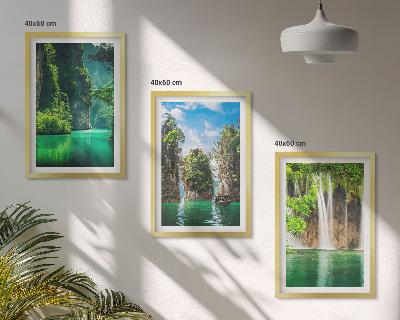 Set tablouri pentru dormitor Peisaje verzi, cascade