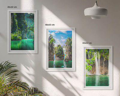 Set tablouri pentru dormitor Peisaje verzi, cascade