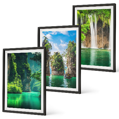 Set tablouri pentru dormitor Peisaje verzi, cascade