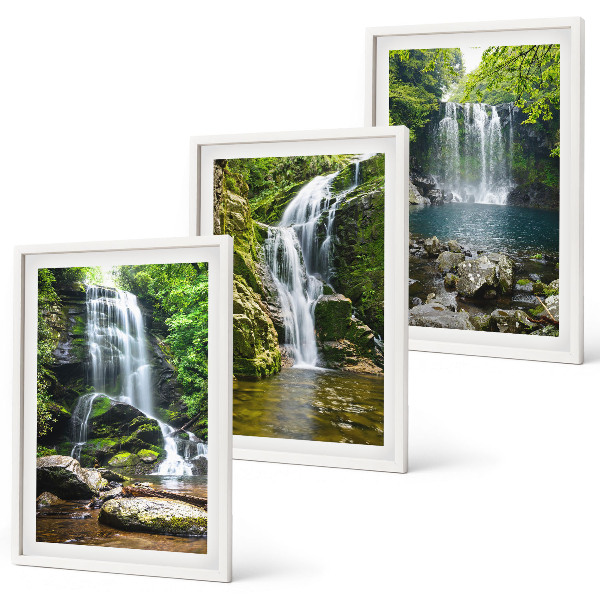 Set tablouri pentru dormitor Cascade în împrejurimi verzi