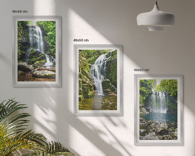 Set tablouri pentru dormitor Cascade în împrejurimi verzi