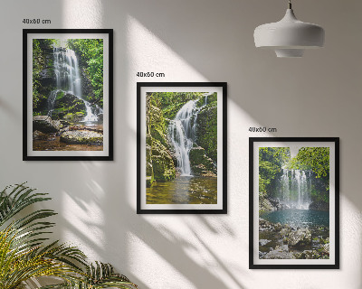 Set tablouri pentru dormitor Cascade în împrejurimi verzi