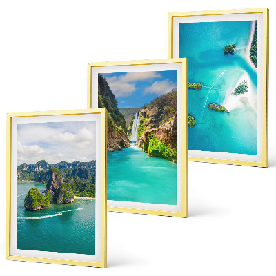 Set tablouri pentru dormitor Insule tropicale cu apă turcoaz