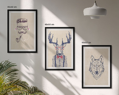 Set tablouri decorative Portrete elegante de animale